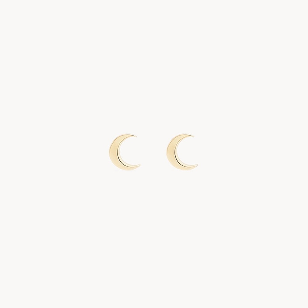 🇨🇦 Bluboho everyday little crescent moon rose gold earrings